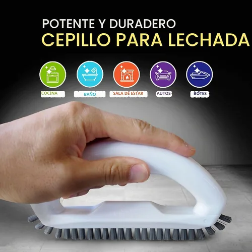 Vista 3 de Juego de cepillos de limpieza de lechada (3 piezas) para limpieza profunda multiusos, cepillo de dientes de limpieza para esquinas y espacios Juego