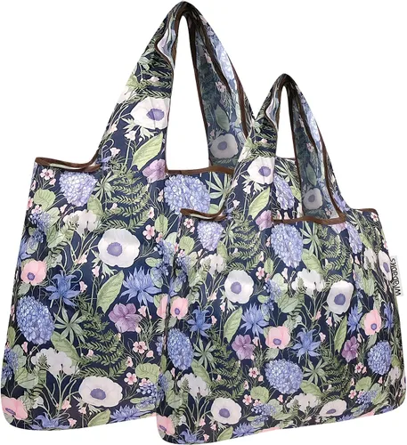 Vista 17 de allydrew Large & Small Foldable Tote Nylon Reusable Grocery Bags, Set of 2