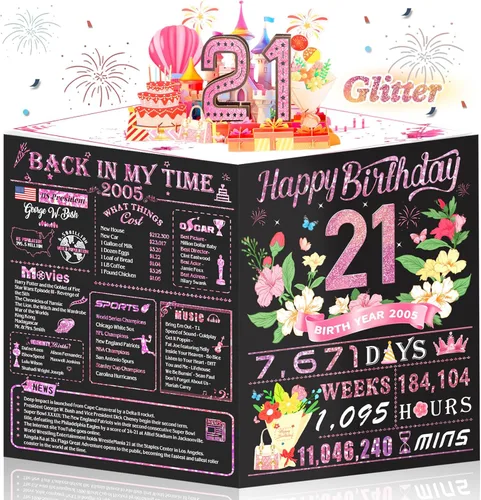 Vista 24 de Tarjetas de cumpleaños 90 para mujeres y hombres, ideas de regalo de cumpleaños 3D emergentes para abuela, mamá, papá, divertidas decoraciones