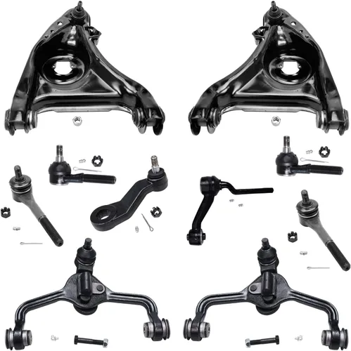Vista 24 de Detroit Axle - Kit de brazos de control de extremo delantero de 10 piezas para Jeep Cherokee 1991-1999, Comanche 1991-1992, 4 brazos de control