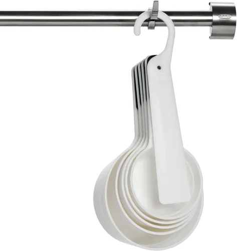 Vista 5 de OXO Good Grips - Tazas medidoras de plástico, 6 piezas, color blanco