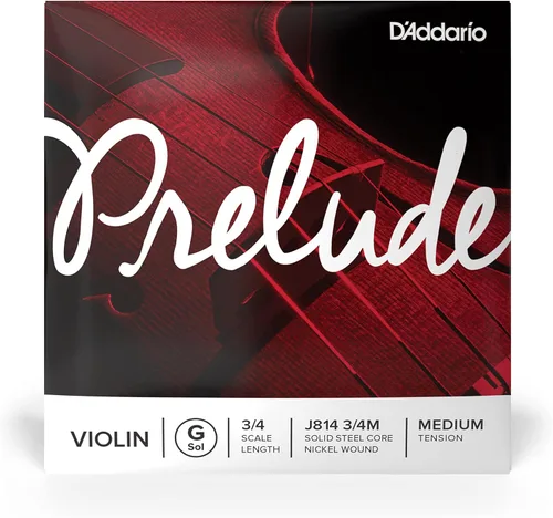 Vista 26 de D'Addario Prelude Violín de cuerda simple, cuerda en G individual, escala 4/4, tensión media - J814 4/4M - Núcleo de acero sólido, tono cálido