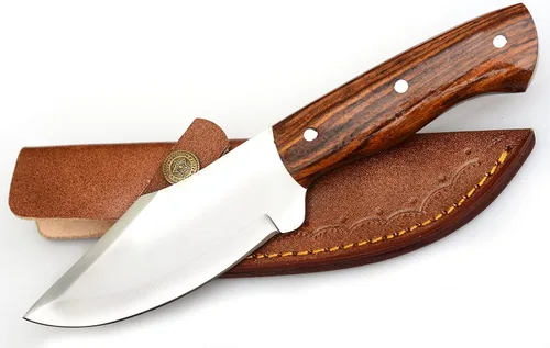 Vista 2 de Cuchillo de caza de hoja fija de 9 pulgadas, cuchillo de bushcraft, cuchillo de supervivencia al aire libre, cuchillo de campamento, cuchillo