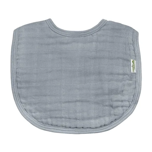 Vista 4 de green sprouts Baberos de muselina hechos de algodón orgánico (5 unidades) 4 capas absorbentes que protegen de resfriados, goteos y babas 100%