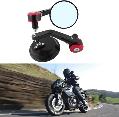 Vista 9 de KATUR Espejo retrovisor universal para motocicleta, espejo retrovisor lateral negro estilo retro para manillar de motocicleta para manillar de 7/8