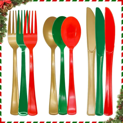 Vista 9 de 150 piezas de cubiertos de plástico rosa intenso y utensilios de plástico rosa intenso resistentes - 50 tenedores, 50 cuchillos, 50 cucharas