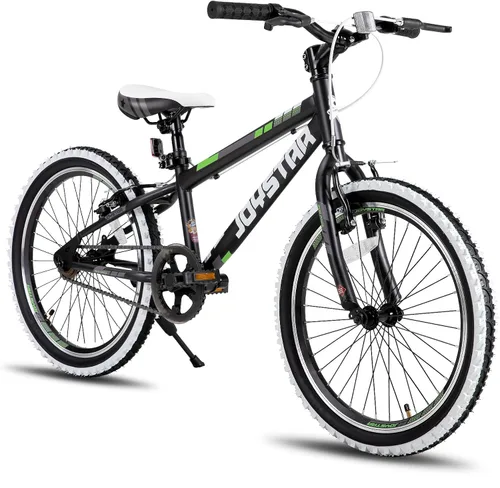 JOYSTAR Lubbock 20 24 Inch Kids Bike for Boys & Girls Ages 7-12 Years Hardtail Mountain Bike for Kids with 1-Speed/7-Speed Drivetrain, White Wall
