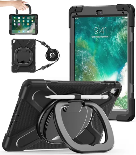 Vista 9 de BATYUE Funda para iPad de 6ª generación de 9.7 pulgadas 2018, iPad 5ª generación 2017, iPad Air 2/iPad Pro de 9.7 pulgadas, funda protectora a