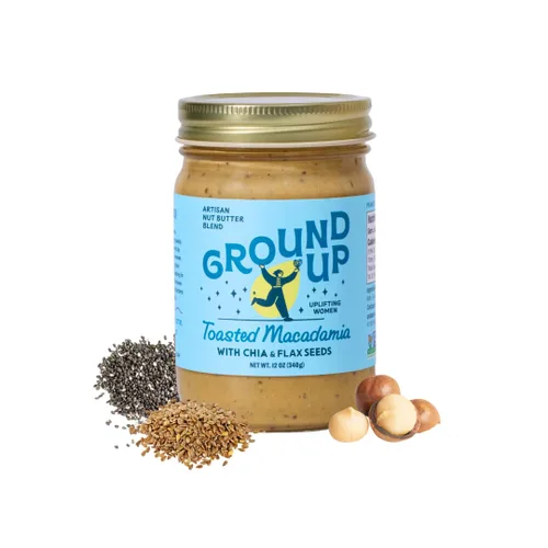 Vista 13 de GROUND UP PDX Mantequilla de nuez Almendra Anacardo Coco Grueso, 12 oz
