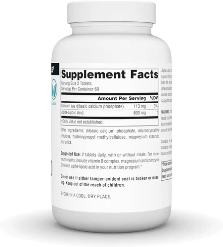Vista 3 de ácido Lipoico Source Naturals Alpha, SN1433, 120, 1, 1