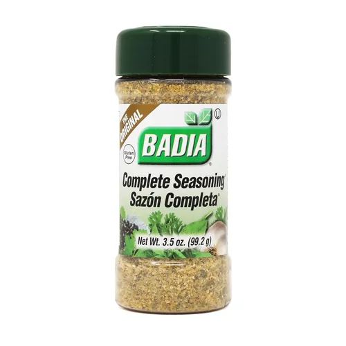 Badia Condimento completo, 3.5 onzas, mezcla de especias multiusos de ajo, cebolla, sal, pimienta, hierbas y especias - Savory Signature Blend