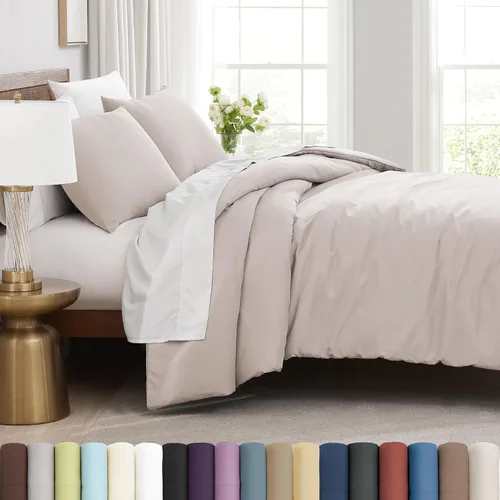 Vista 11 de Southshore Fine Living, Inc. Juego de funda de edredón tamaño extra grande individual/XL, ropa de cama de microfibra cepillada premium de fácil