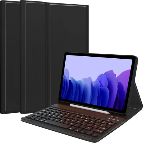 Vista 27 de Funda de teclado para Samsung Galaxy Tab S6 Lite de 10.4 pulgadas 2024/2022/2020, funda protectora Magentic con soporte para S-Pen y teclado Negro