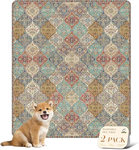 Vista 8 de nunubaby Almohadillas reutilizables para orina de perros, para jaulas y pisos, Almohadillas lavables para orina de perros, elegantes, Beige