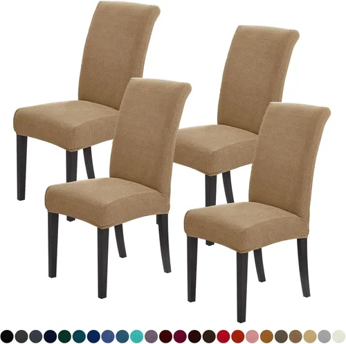 Vista 51 de Joccun - Juego de 2 fundas para sillas de comedor, fundas elásticas para sillas de comedor, fundas de asiento para sillas de comedor, funda de Negro