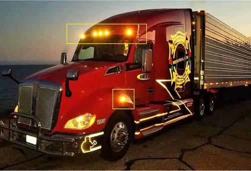 Vista 9 de Xotic Tech - Marcador de luz LED para techo de cabina de techo de cabina, compatible con Kenworth T680 2015-2017, T880 2015