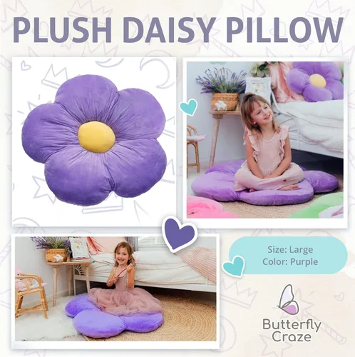 Vista 2 de Almohada de cama para niña scomo cojín de nook de lectura decorativo y suave. Regalos que la harán sonreír