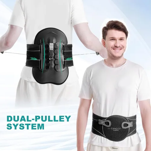 Vista 5 de LSO Soporte de descompresión de columna vertebral, soporte de espalda ARC completo para mujeres y hombres, cinturón de corsé lumbosacro 3D Plus