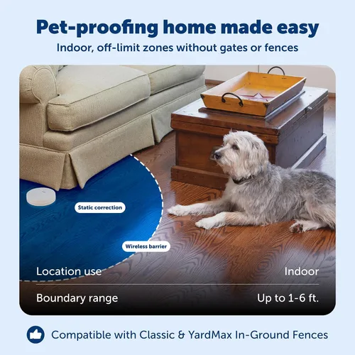 Vista 3 de Barreras para mascotas con rango ajustable Pawz Away de PetSafe, para gatos y perros, estimulación estática, Kit, Marrón