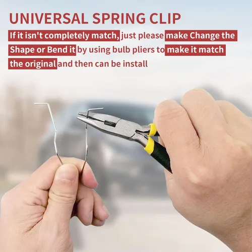 Vista 3 de 12 piezas de clips de resorte de sujeción de bombillas, abrazadera universal para faros de coche, faro de luz baja, para H1 H3 H4 H7