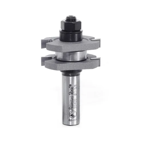 Vista 2 de Amana Tool - (55408) Lengua y ranura con punta de carburo de 2 piezas de corte de 3/8 x 1-5/8 de diámetro x 17/32 x 1/2 pulgadas