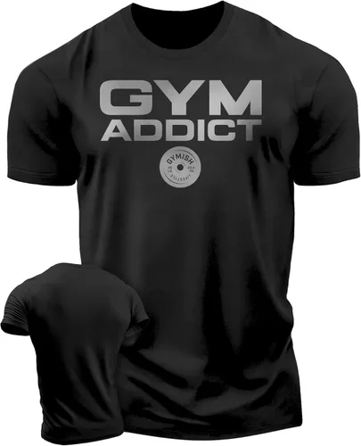 Gym Addict - Camisetas de entrenamiento para hombres, divertida camiseta de levantamiento