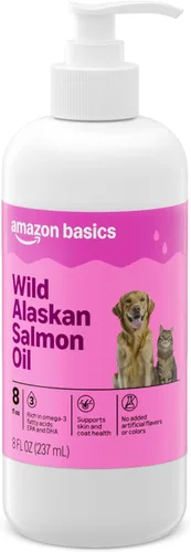 Marca Amazon - Wonder Bound Aceite de Salmón Salvaje de Alaska - Apoyo para la Piel y el Pelaje, Suplemento de Omega 3 para Perros y Gatos, 8 fl oz