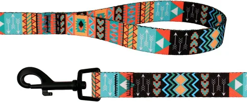 Vista 3 de CollarDirect Correa de nailon para perro, diseño tribal de 5 pies, correas duraderas para caminar para perros pequeños, medianos y grandes