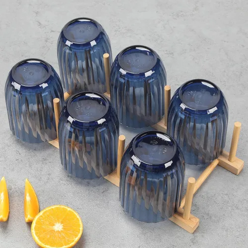 Vista 4 de Vasos de plástico acrílico transparente Highball Vasos de plástico reutilizables de 15 onzas (juego de 6) Apilables Vasos sin BPA