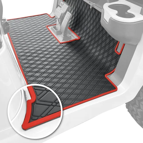 Vista 10 de Tapete para carrito de golf compatible con Xtreme Mats Club Car, revestimiento de piso de goma de cobertura completa - Compatible con modelos