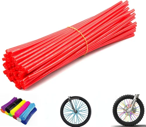 Vista 10 de Fundas para radios: protector de llantas de 8 a 21 pulgadas y decoración para motocross Bicicletas Silla de ruedas Motocicleta - 72 piezas
