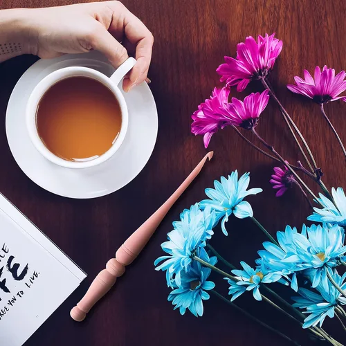 Vista 6 de Ommi - Ganchos de ganchillo con mango ergonómico, gancho de ganchillo hecho a mano de 7 pulgadas, aguja de tejer, tejido de hilo para manualidades