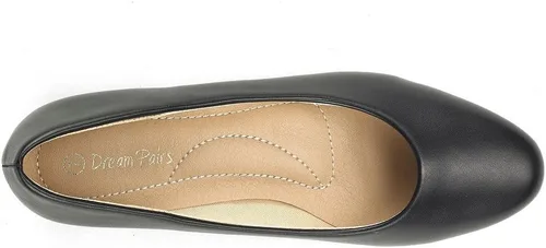 Vista 4 de Dream Pairs - Zapatos de tacón alto Mila Low Chunky para mujer