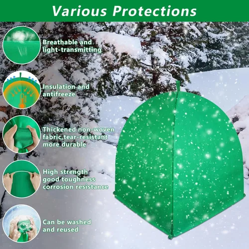 Vista 3 de Paquete de 2 cubiertas de invierno para plantas, protección contra la congelación, cubiertas para arbustos para protección contra heladas