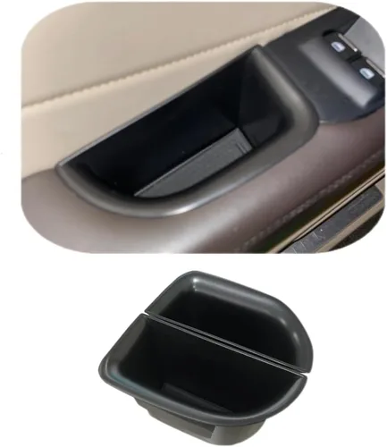 Vista 10 de Vesul - Manija de bolsillo de almacenamiento lateral delantera, reposabrazos, contenedor de teléfono negro para Mercedes Benz Clase E E350 E400 E500