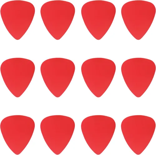 Vista 9 de Púas de guitarra o bajo de plástico ABS color negro, calibre medio de 0.028 in, forma 351, 1 paquete
