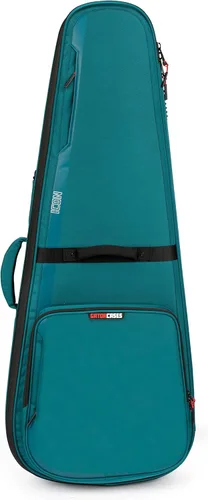 Vista 23 de Gator Cases ICON Series Premium - Bolsa de concierto resistente a la intemperie para guitarras de estilo semihueco; con tiradores de cremallera