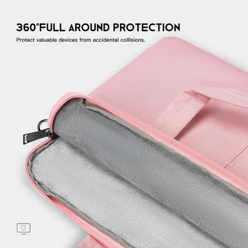 Vista 5 de Funda para portátil de 14 pulgadas con asa para HP Chromebook/EliteBook/Stream, MacBook Air 15.3 M4, Lenovo IdeaPad Flex 5, Surface Laptop 7/6