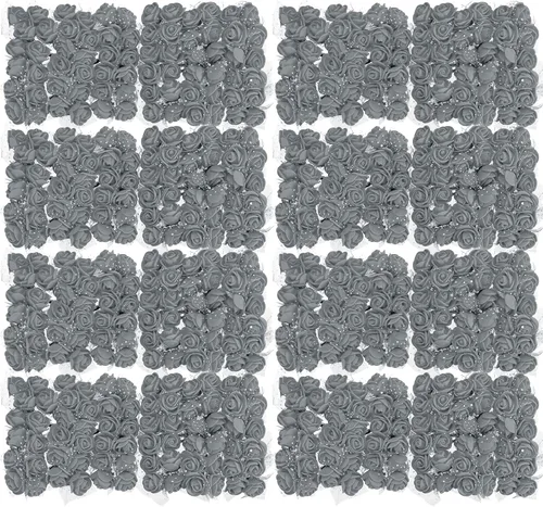 Vista 11 de MECCANIXITY Cabezas de rosas artificiales, mini flores sintéticas negras de 0.8 a 1 pulgada para manualidades, decoración de bodas y fiestas