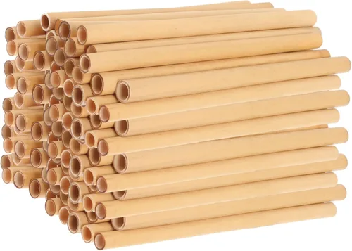 BESPORTBLE 50 unids Natural Bee Tubes para abejas al aire libre Colmena Tubos de reemplazo Insertos Cría Insectos Hoteles