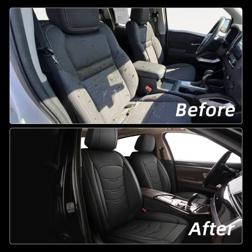 Vista 136 de Fundas de asiento para Toyota 4runner 2003-2025, fundas de asiento de automóvil de cuero impermeables, resistentes a los arañazos, fáciles