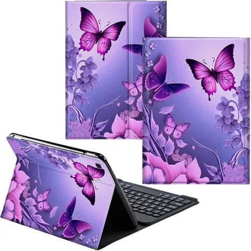 Vista 49 de Funda para Samsung Galaxy Tab S6 Lite 2022/2020 Teclado inalámbrico desmontable y cubierta de soporte de piel sintética Funda protectora