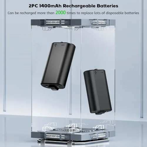 Vista 5 de Soporte de carga con ventilador de refrigeración para Xbox Series X, estación de carga vertical de doble controlador y sistema de refrigeración