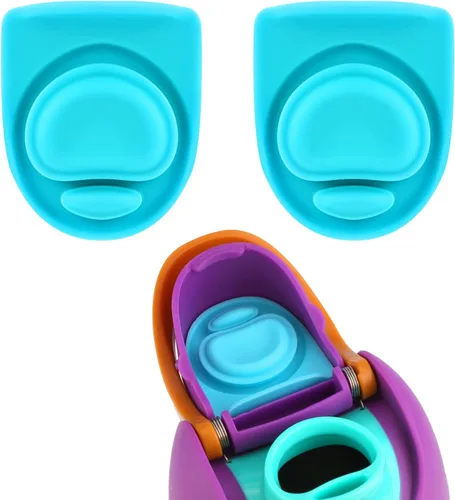 Vista 7 de 2 piezas de tapa superior para botella de agua compatible con Owala FreeSip 24 oz 32 oz, piezas de sellado de repuesto, tapón de silicona
