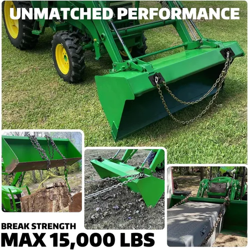 Vista 2 de AUTOBOTS Ganchos para cubo de tractor de 3/8 pulgadas (paquete de 2) máx. 15,000 libras, ganchos de gancho de enganche de cadena de alta