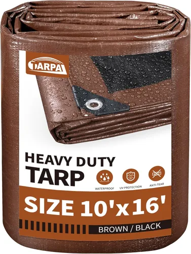 Vista 28 de TARPAL Lona 4x8 Pies Lonas Pequeñas Resistentes Impermeables 10mil Cubierta Protectora Multiusos Impermeable, Protección contra la Nieve o los Rayos
