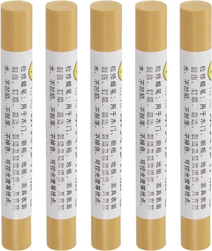 Vista 116 de uxcell Lápices de reparación de muebles, 5 unidades, barra de relleno de cera de madera, marcadores de muebles para retoque, para agujeros