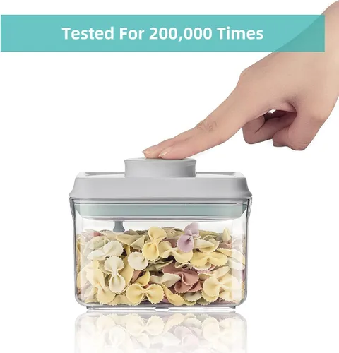 Vista 4 de Ankou Recipientes herméticos para alimentos (1500ml) 1.5 cuartos de galón Contenedor de alimentos con mecanismo de apertura y tapas, sin BPA