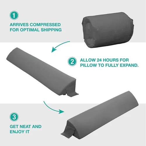 Vista 8 de Vekkia Almohada de Cuña Doble para Cabecero/Almohada de Cuña para Cabecero/Relleno de Huecos de Cama/Almohada de Cabecero, Almohada de Cuña