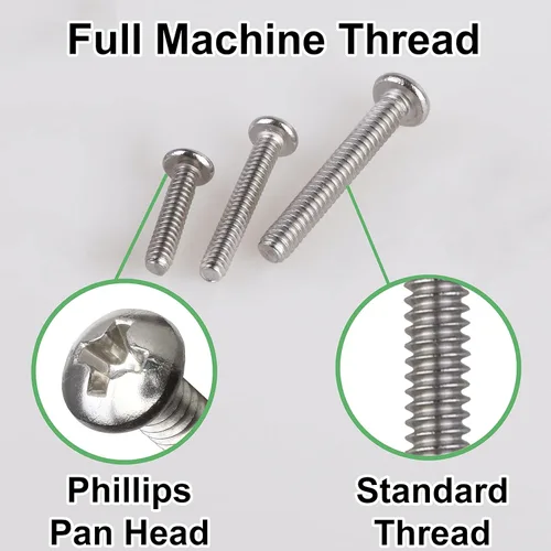 Vista 6 de Tornillos, tuercas y arandelas de máquina 4-40 y 6-32 280 piezas Tornillos de cabeza plana #4-40#6-32 - Tornillos tuercas y arandelas Set con caja